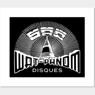 Wat Phnom Disques Logo Cambodian Music Label - White Posters and Art